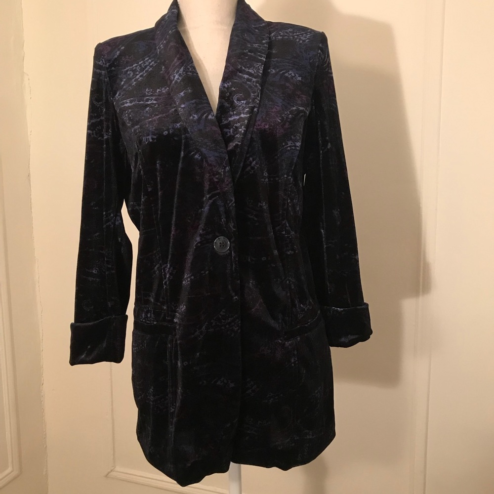 Paisley Velour Blazer